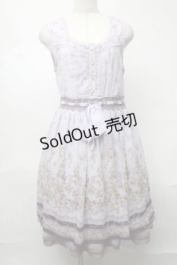 画像1: axes femme / カラーローズパネル柄ワンピース  ラベンダー S-25-08-20-041-AX-OP-HR-ZS