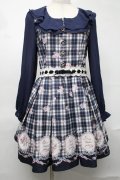 LIZ LISA / チェックローズワンピース  紺 S-25-08-20-042-LO-OP-HR-ZS