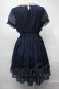 画像2: axes femme / 切替シフォンワンピース  紺 S-25-08-20-043-AX-OP-HR-ZS (2)