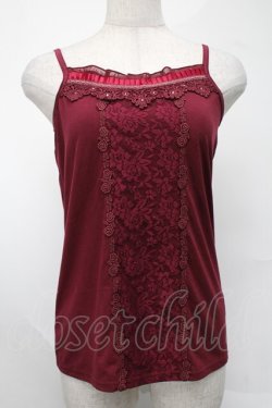 画像1: axes femme / レースキャミソール  ワイン S-25-08-20-005-AX-TO-HR-ZS