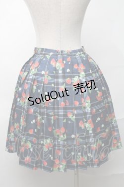 画像2: Ank Rouge / チェックいちご柄ワンピース  紺 S-25-08-20-054-CA-SK-AS-ZS
