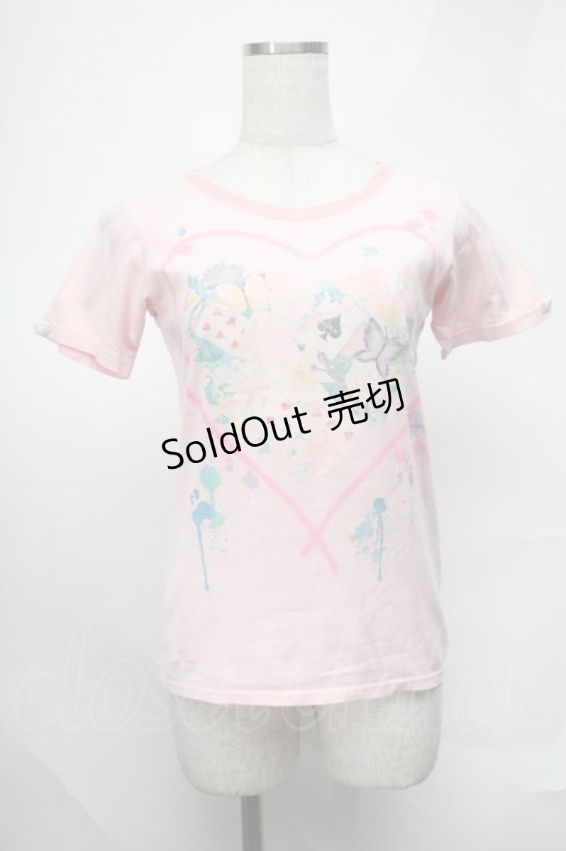 画像1: MILK / プリントTシャツ  ピンク S-25-08-20-011-ML-TO-AS-ZT498 (1)