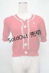 Shirley Temple / イチゴ刺繍半袖カーディガン  赤 S-25-08-20-013-ET-TO-AS-ZS