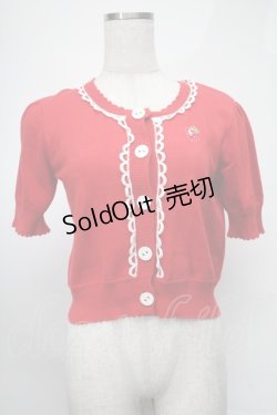 画像1: Shirley Temple / イチゴ刺繍半袖カーディガン  赤 S-25-08-20-013-ET-TO-AS-ZS