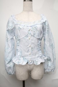 LIZ LISA / スウィートローズセットアップ  サックス S-25-08-20-014-LO-OP-HR-ZS