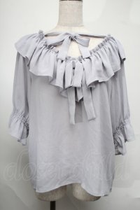 DearMyLoveRose / オフショルトップス  サックス S-25-08-20-016-EL-TO-AS-ZS