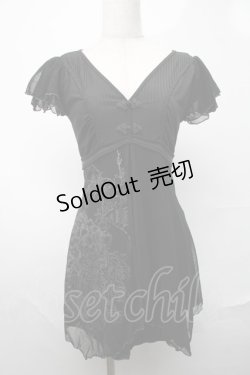 画像1: Ozz oneste / チャイナボタンチュニック  黒 S-25-08-20-019-OO-TO-AS-ZS