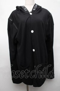 NieR Clothing / フード付カーディガン  黒 S-25-08-20-020-PU-TO-HR-ZS