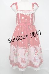 To Alice / Strawberry Bearワンピース  赤 S-25-08-20-031-LO-OP-AS-ZS
