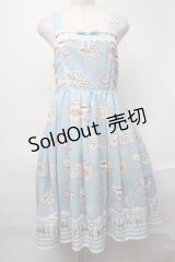 axes femme kawaii / ティータイムジャンスカ  サックス S-25-08-20-034-AX-OP-AS-ZS