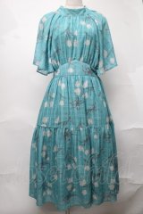 axes femme POETIQUE / チューリップブーケロングワンピース  グリーン S-25-08-20-036-AX-OP-AS-ZS