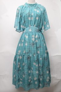 axes femme POETIQUE / チューリップブーケロングワンピース  グリーン S-25-08-20-036-AX-OP-AS-ZS