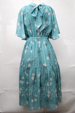 画像2: axes femme POETIQUE / チューリップブーケロングワンピース  グリーン S-25-08-20-036-AX-OP-AS-ZS