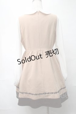 画像2: Ank Rouge / 袖シフォンフロントレースアップワンピース  ブラウン S-25-08-20-038-CA-OP-HR-ZS