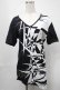 画像1: CIVARIZE / ジオメトリック総柄変形ロングTシャツ 44 黒ｘ白 S-25-08-21-044-GO-TS-AS-ZT504 (1)