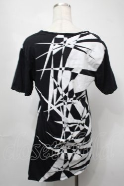 画像2: CIVARIZE / ジオメトリック総柄変形ロングTシャツ 44 黒ｘ白 S-25-08-21-044-GO-TS-AS-ZT504