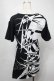 画像2: CIVARIZE / ジオメトリック総柄変形ロングTシャツ 44 黒ｘ白 S-25-08-21-044-GO-TS-AS-ZT504 (2)