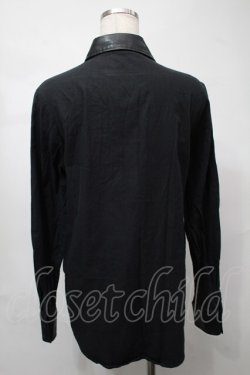 画像2: PEACE NOW / 襟切替シャツ  黒 S-25-08-21-045-PU-BL-AS-ZS