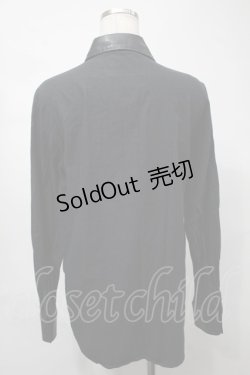 画像2: PEACE NOW / 襟切替シャツ  黒 S-25-08-21-045-PU-BL-AS-ZS