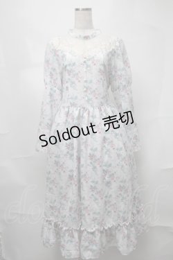 画像1: Kurumi Collaboration / KRハナジゴスリーブワンピース  白 S-25-08-21-049-LO-OP-SZ-ZT0826S