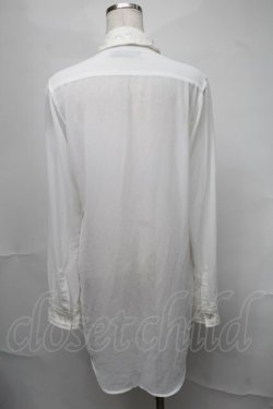 画像2: CIVARIZE / レース切り替えシフォンシャツ  白 S-25-08-21-005-GO-BL-AS-ZS