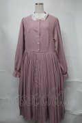 m petit by misako / AM*レースエリプリーツワンピース  ピンク S-25-08-21-056-LO-OP-HR-ZS