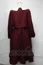 画像2: m petit by misako / マイメロワッペン付きワンピース  ワイン S-25-08-21-062-LO-OP-HR-ZT505 (2)