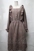 m petit by misako / チェックワンピース LL ブラウン S-25-08-21-065-LO-OP-HR-ZS