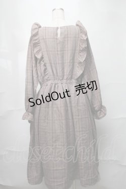 画像2: m petit by misako / チェックワンピース LL ブラウン S-25-08-21-065-LO-OP-HR-ZT505