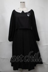 m petit by misako / サンリオキャラクターズコラボ クロミワッペン付きワンピース  黒 S-25-08-21-073-LO-OP-HR-ZS