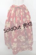 PINK HOUSE / 雛菊プリントスカート  赤 S-25-08-21-1050-LO-SK-HR-ZS