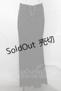 Ozz On / ロングスカート  黒 S-25-08-21-1055-OO-SK-AS-ZS