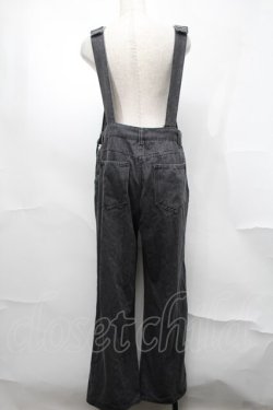 画像2: KRY CLOTHING / 「MAIU」ブラックデニムダメージサロペットオーバーオール  グレー S-25-08-21-1058-EL-PA-HR-ZS