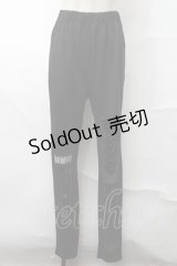 NieR Clothing / 刺繍レギンスパンツ  黒 S-25-08-21-1059-PU-PA-HR-ZS