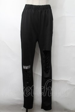 画像1: NieR Clothing / 刺繍レギンスパンツ  黒 S-25-08-21-1059-PU-PA-HR-ZS