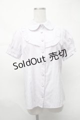 Blue rouge / 半袖ブラウス  ラベンダー S-25-08-21-1011-CA-BL-HR-ZT352