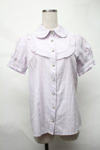 Blue rouge / 半袖ブラウス  ラベンダー S-25-08-21-1011-CA-BL-HR-ZS
