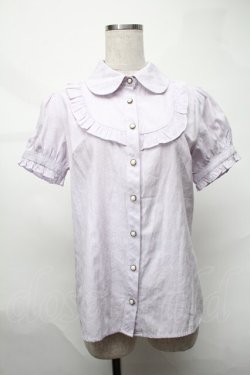 画像1: Blue rouge / 半袖ブラウス  ラベンダー S-25-08-21-1011-CA-BL-HR-ZS
