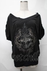 Rozen Kavalier / レース切替トップス  黒 S-25-08-21-1012-OO-TO-AS-ZS