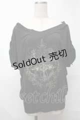 Rozen Kavalier / レース切替トップス  黒 S-25-08-21-1012-OO-TO-AS-ZS