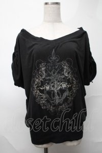 Rozen Kavalier / レース切替トップス  黒 S-25-08-21-1012-OO-TO-AS-ZS