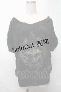 Rozen Kavalier / レース切替トップス  黒 S-25-08-21-1012-OO-TO-AS-ZS