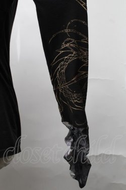 画像3: Qutie Frash / アームカバー付きTシャツ  黒ｘ金 S-25-08-21-1014-QU-TO-AS-ZS