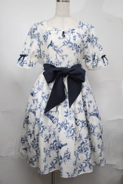 画像1: axes femme kawaii / カトルオワジヨンワンピース  白ｘ青 S-25-08-21-1018-AX-OP-AS-ZS