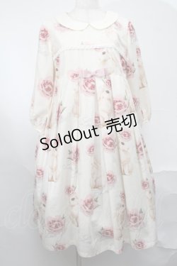 画像1: Leur Getter / Rose Rabbit袖付ワンピース  アイボリー S-25-08-21-1019-LU-OP-HR-ZS