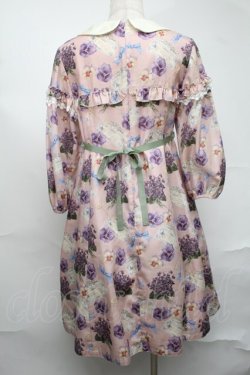 画像2: Leur Getter / Flower Letter袖付ワンピース  ピンク S-25-08-21-1020-LU-OP-AS-ZS