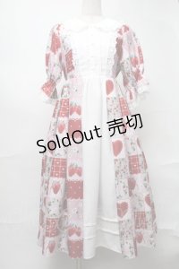 axes femme kawaii / ハピネスベリーワンピース  ピンク S-25-08-21-1021-AX-OP-AS-ZS