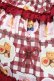 画像3: axes femme kawaii / ベアズベーカリー柄ロングワンピース  ワイン S-25-08-21-1023-AX-OP-HR-ZS (3)