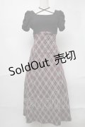 evelyn / ドッキングチェックワンピース  黒ｘワイン S-25-08-21-1026-LO-SK-HR-ZS