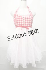 Deary / ジャンパースカート  赤ｘピンク S-25-08-21-1031-LO-OP-AS-ZS